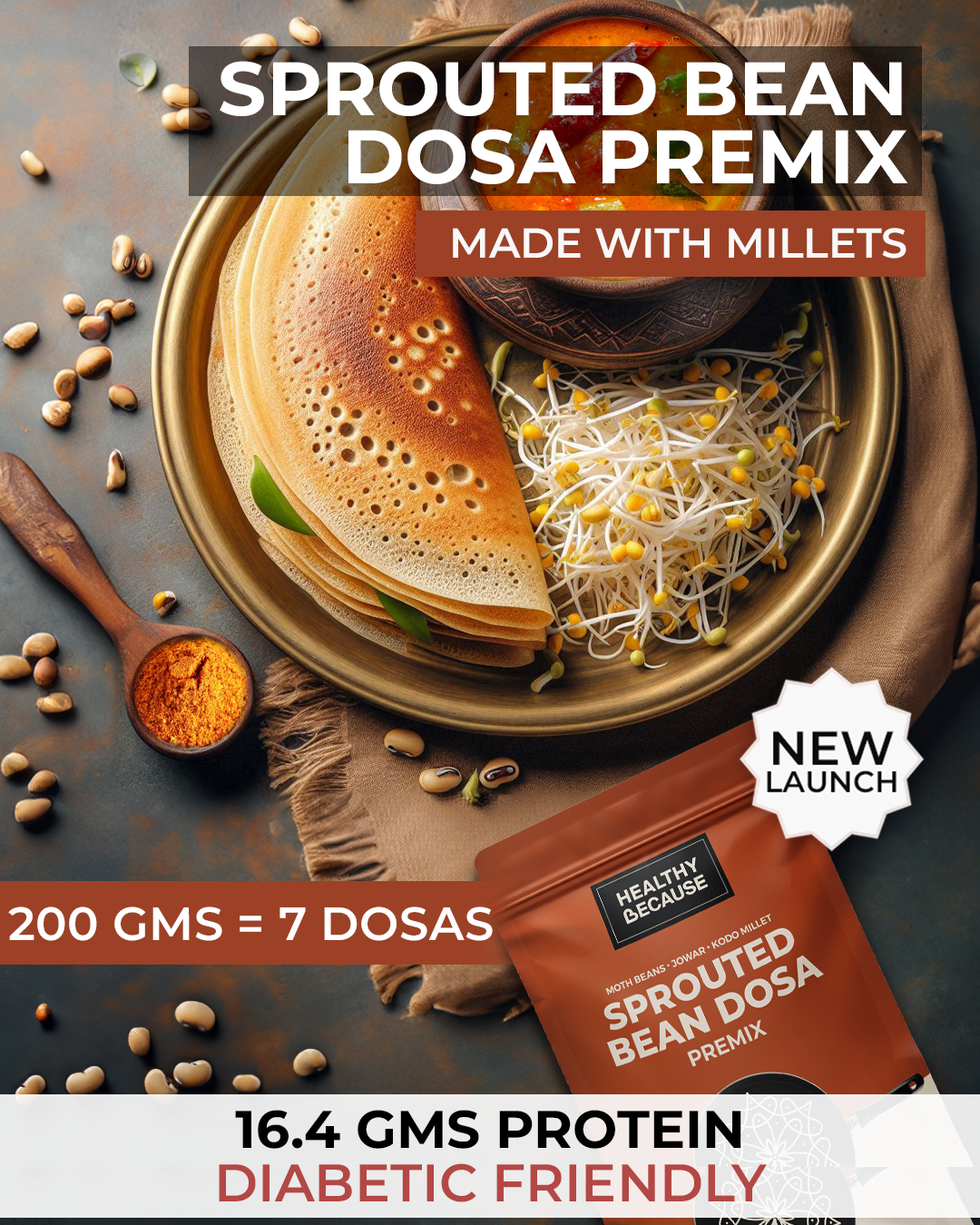 Sprouted Bean Dosa Premix