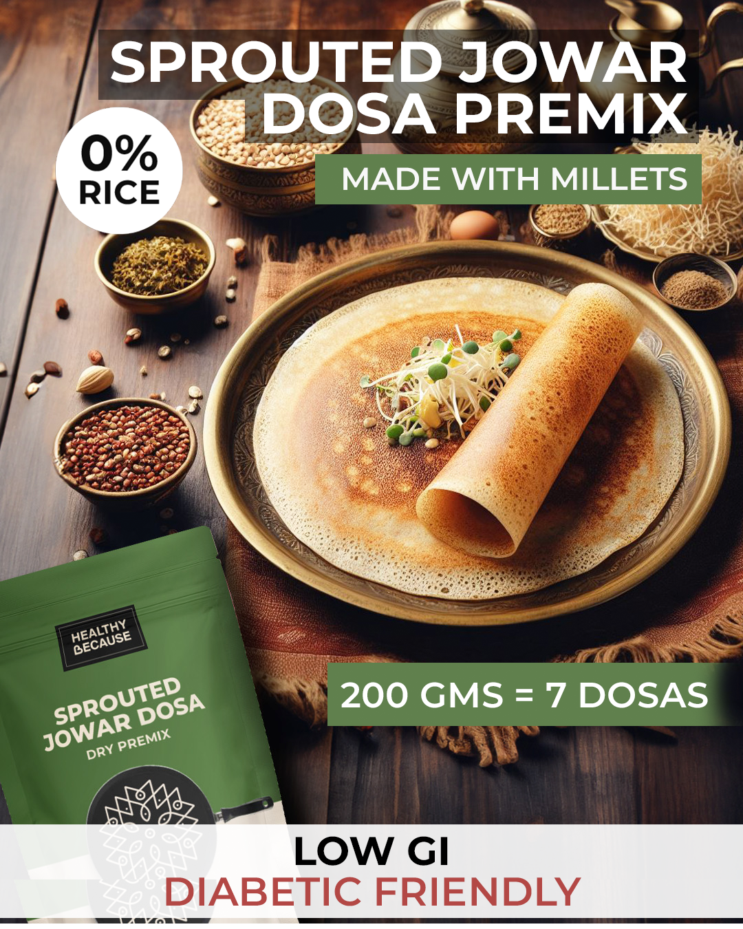 Sprouted Jowar Dosa Premix